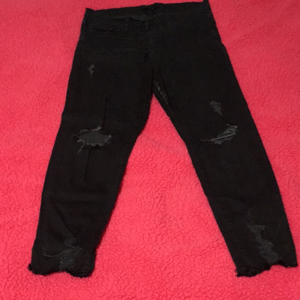 Flying monkey Distressed Black Women Jeans